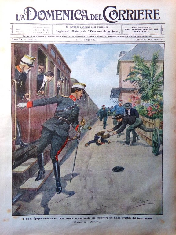 La Domenica del Corriere 8 Giugno 1913 Perreylon Rodi Morte … | Immagine Gallery 1