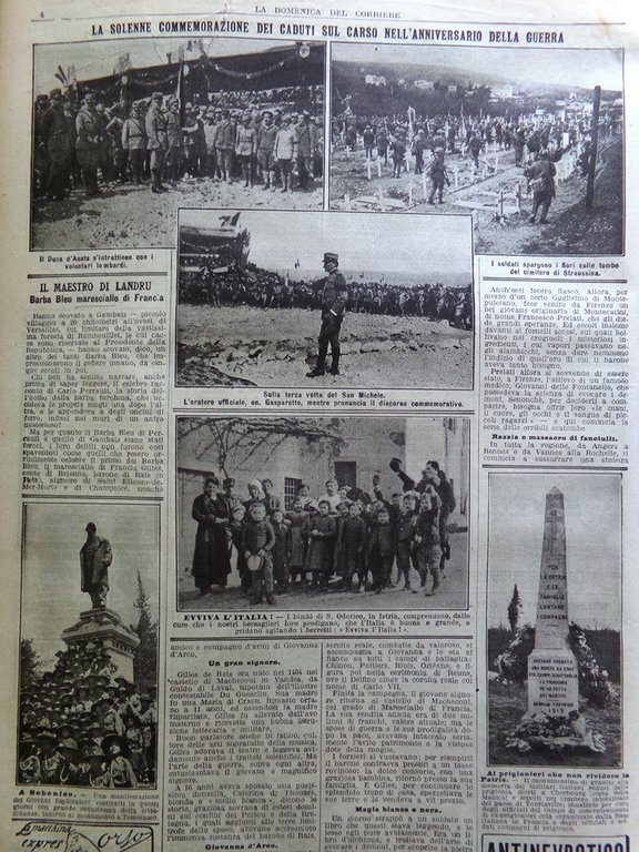 La Domenica del Corriere 8 Giugno 1919 Cimeli di Lissa …