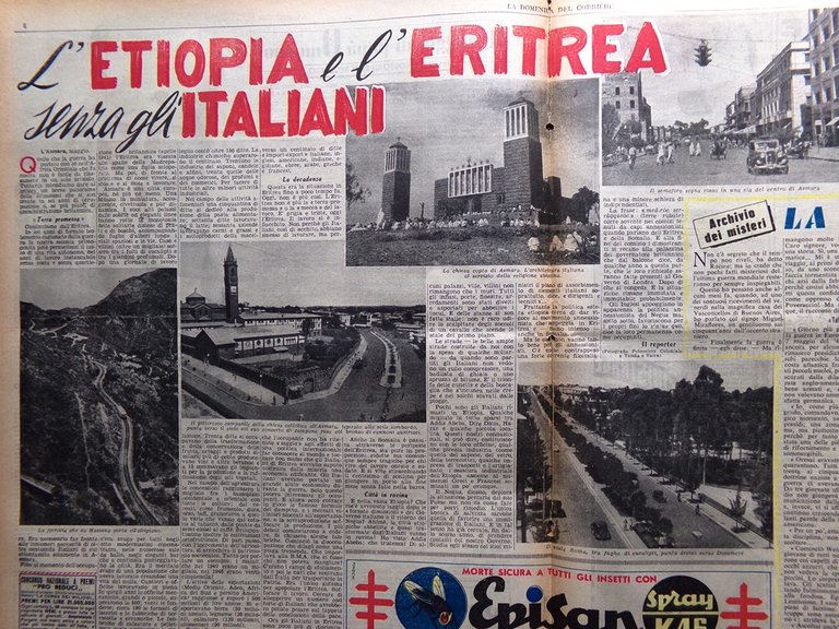 La Domenica del Corriere 8 Giugno 1947 Giro Terremoto in …