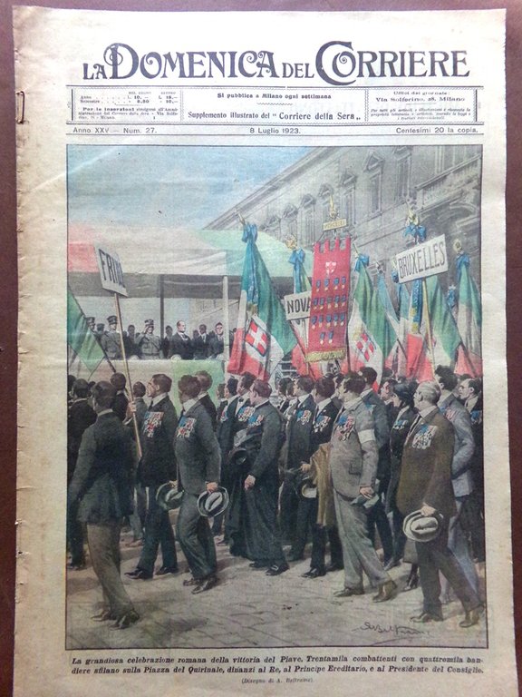 La Domenica del Corriere 8 Luglio 1923 Eruzione Etna Linguaglossa … | Immagine Gallery 1