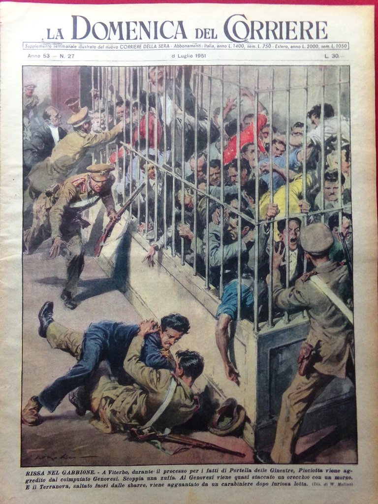 La Domenica del Corriere 8 Luglio 1951 Serse Coppi Verdi …