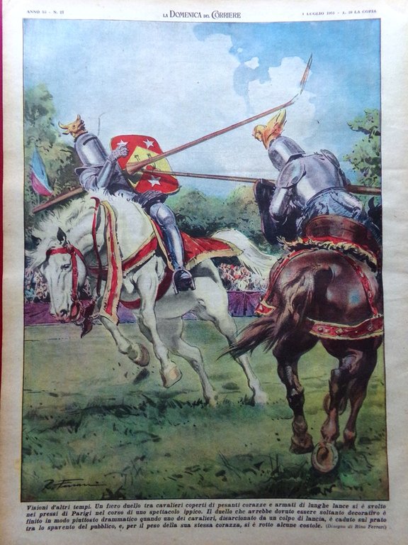 La Domenica del Corriere 8 Luglio 1951 Serse Coppi Verdi …