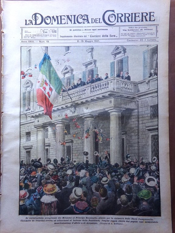 La Domenica del Corriere 8 Maggio 1921 Secchi Barzaghi Brunero … | Immagine Gallery 1