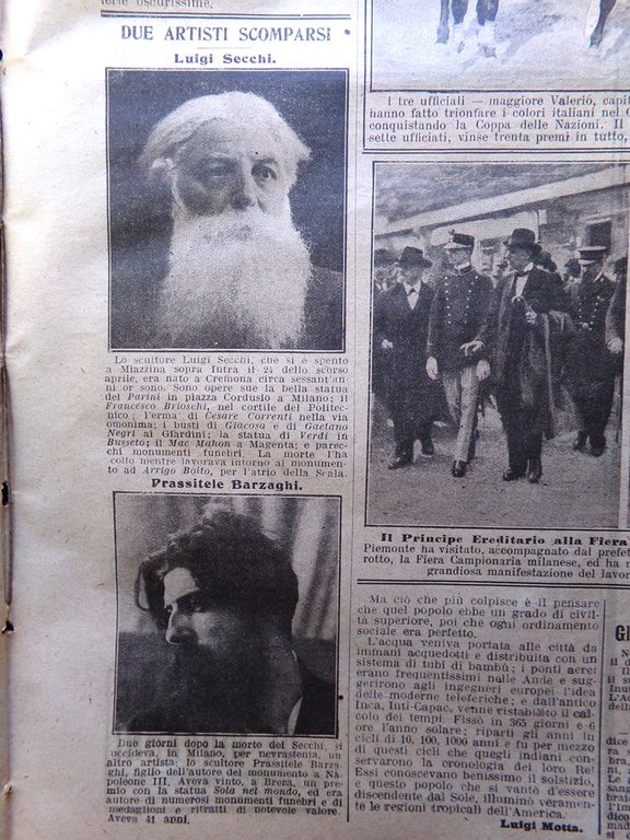 La Domenica del Corriere 8 Maggio 1921 Secchi Barzaghi Brunero …