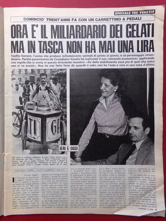 La Domenica del Corriere 8 Maggio 1975 Pelè Zigoni Cina …