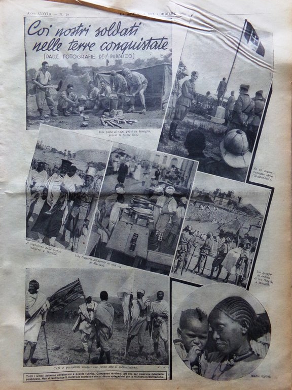 La Domenica del Corriere 8 Marzo 1936 Francesco Tamagno Tembien …