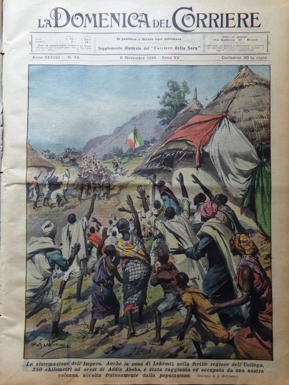 La Domenica del Corriere 8 Novembre 1936 Mussolini Attori Radio … | Immagine Gallery 1