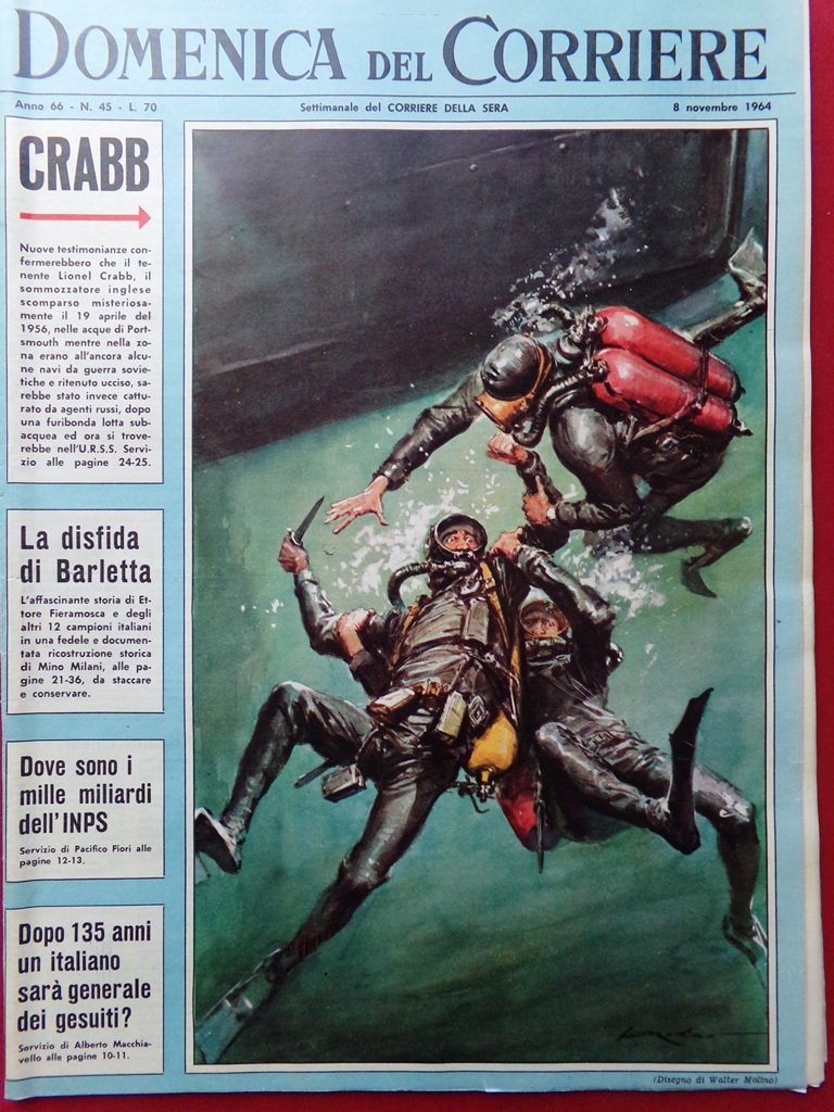 La Domenica del Corriere 8 Novembre 1964 Crabb Maometto Disfida … | Immagine principale