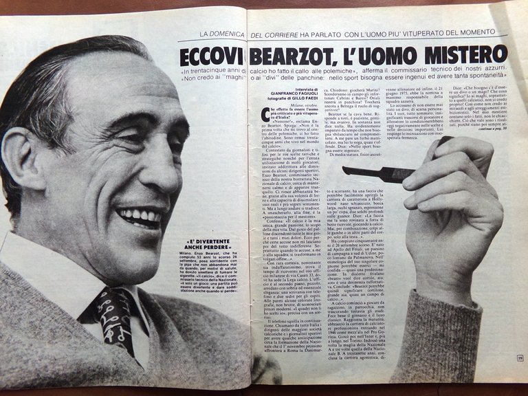 La Domenica del Corriere 8 Novembre 1980 Bearzot Tuta per …