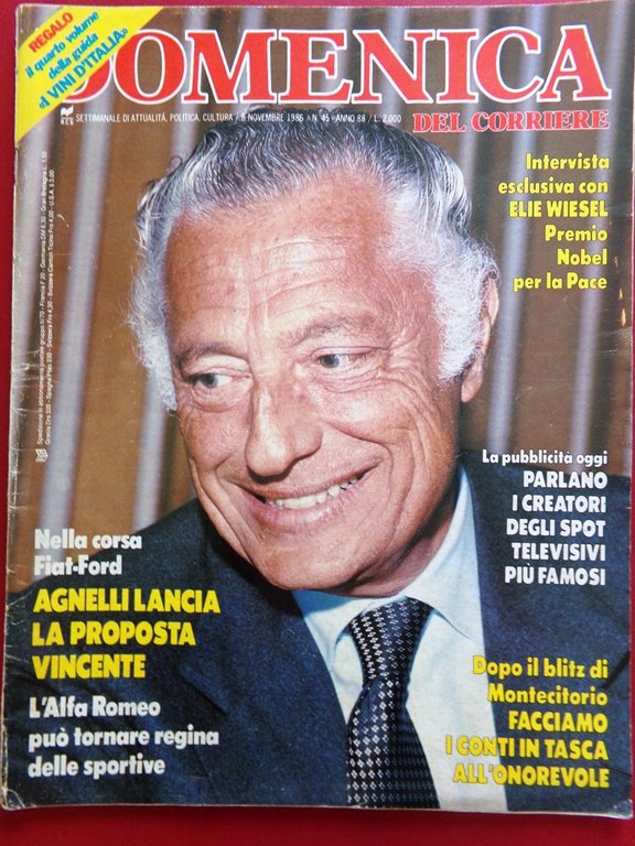 La Domenica del Corriere 8 Novembre 1986 Bokassa Agnelli Wiesel … | Immagine Gallery 1