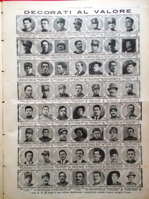 La Domenica del Corriere 8 Ottobre 1916 WW1 Rubbia Pessina …
