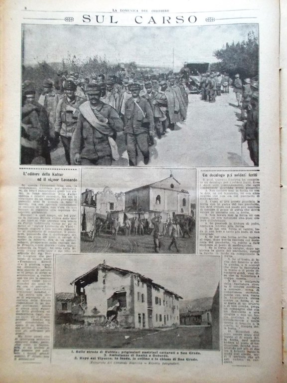 La Domenica del Corriere 8 Ottobre 1916 WW1 Rubbia Pessina …