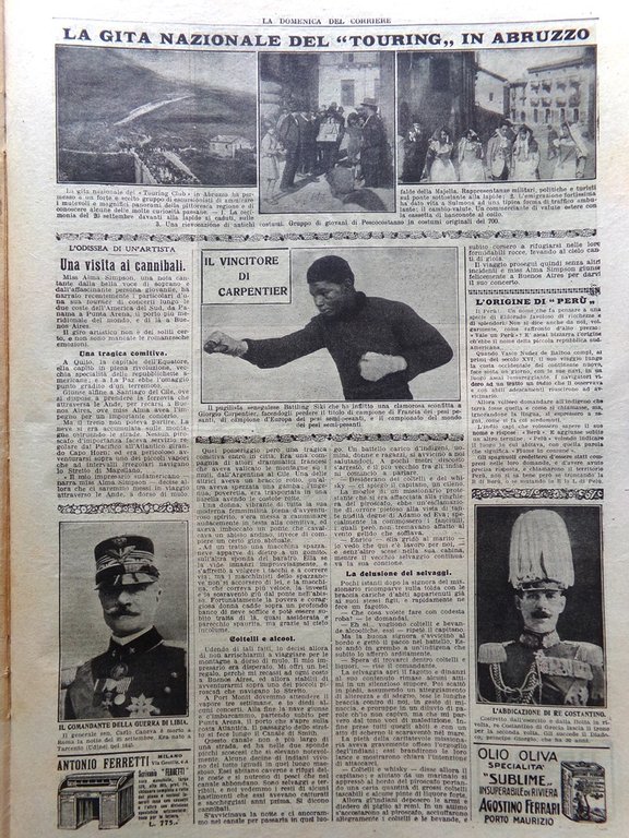 La Domenica del Corriere 8 Ottobre 1922 Smirne Egittologia Siki …