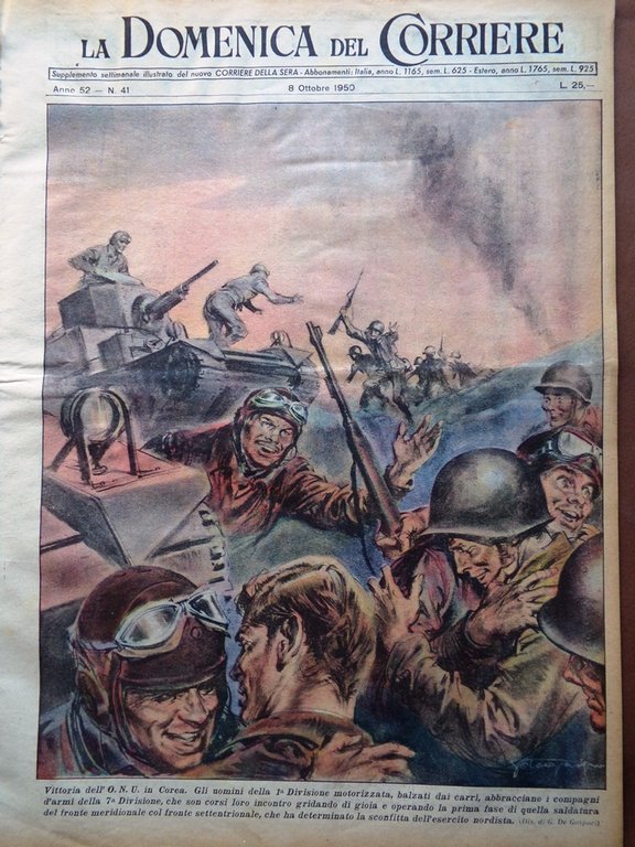 La Domenica del Corriere 8 Ottobre 1950 ONU in Corea … | Immagine Gallery 1