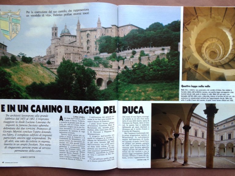 La Domenica del Corriere 8 Ottobre 1987 Castello Urbino Gelli …