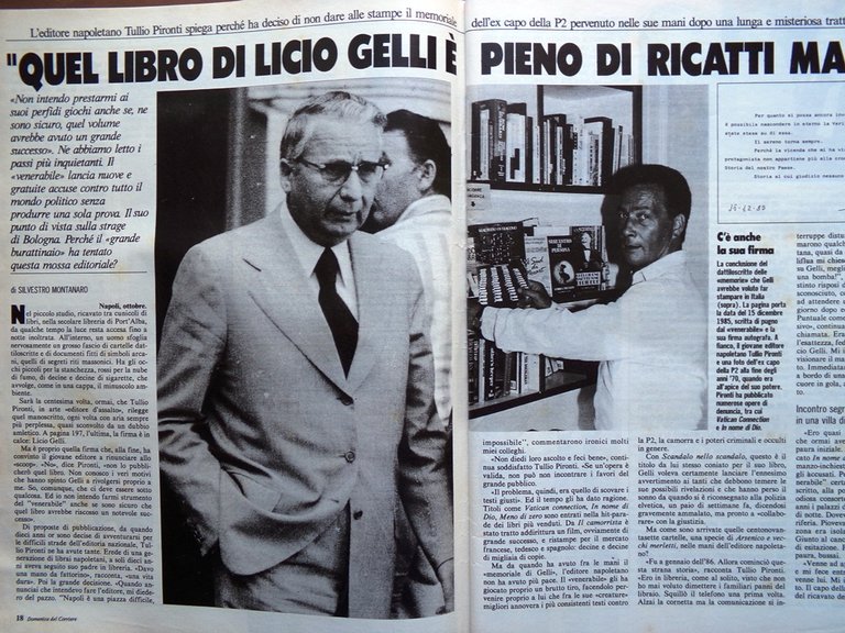 La Domenica del Corriere 8 Ottobre 1987 Castello Urbino Gelli …