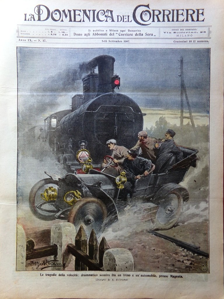 La Domenica del Corriere 8 Settembre 1907 Disastro in Francia … | Immagine principale