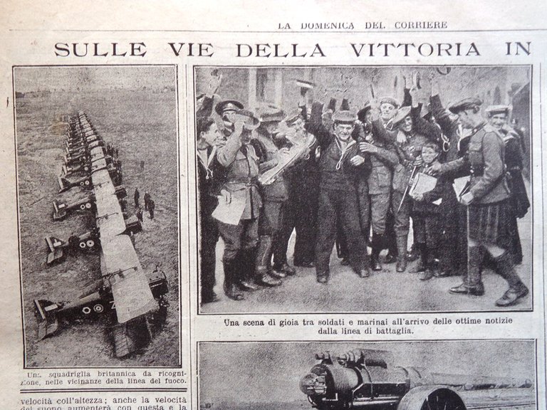 La Domenica del Corriere 8 Settembre 1918 WW1 Ernesto Cabruna …