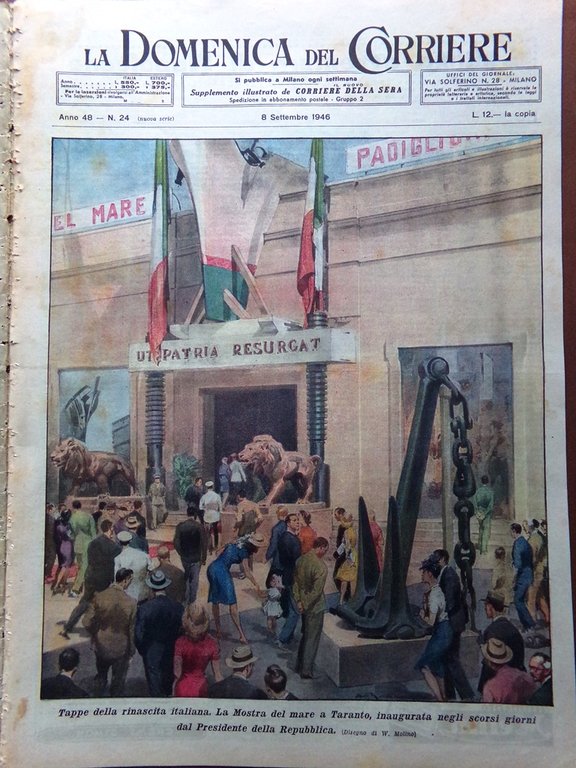 La Domenica del Corriere 8 Settembre 1946 Radiotelegrafia Marconi San …