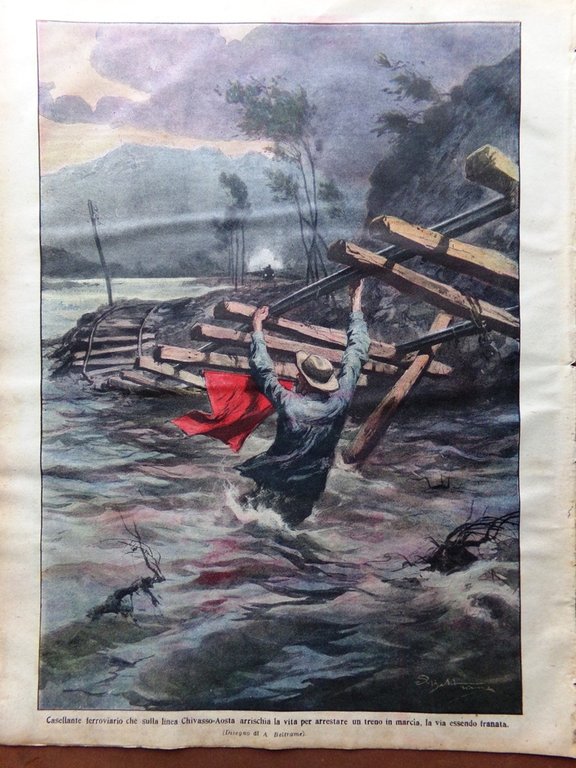 La Domenica del Corriere 9 Agosto 1914 WW1 Guerra Austria …