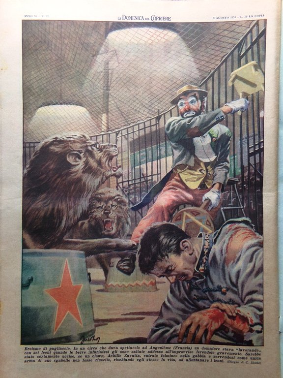 La Domenica del Corriere 9 Agosto 1953 Armistizio Corea Ruggeri …