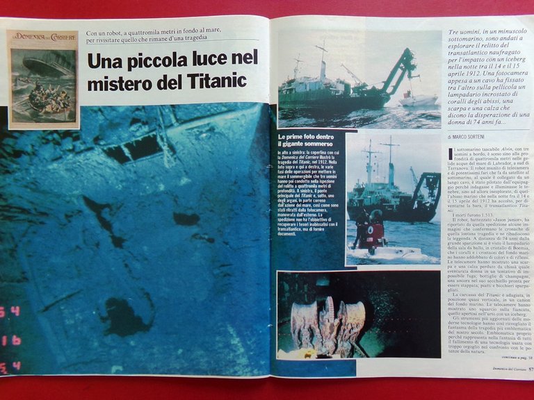 La Domenica del Corriere 9 Agosto 1986 Reagan Titanic Bartali …