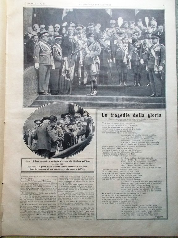 La Domenica del Corriere 9 Aprile 1933 Duce Stazioni Mondo … | Immagine Gallery 2