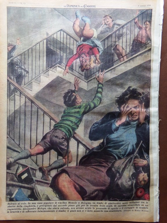 La Domenica del Corriere 9 Aprile 1950 Don Raffaele Attori …