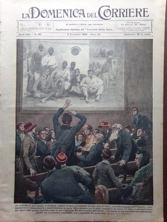 La Domenica del Corriere 9 Dicembre 1928 Giorgio Vestris Alaska … | Immagine Gallery 1