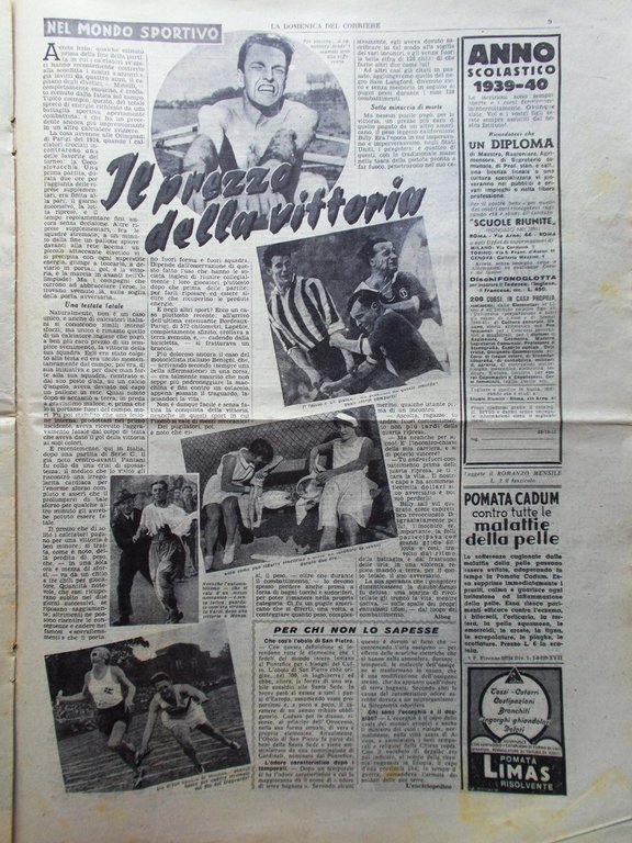 La Domenica del Corriere 9 Dicembre 1939 WW2 Cinema Fasci …