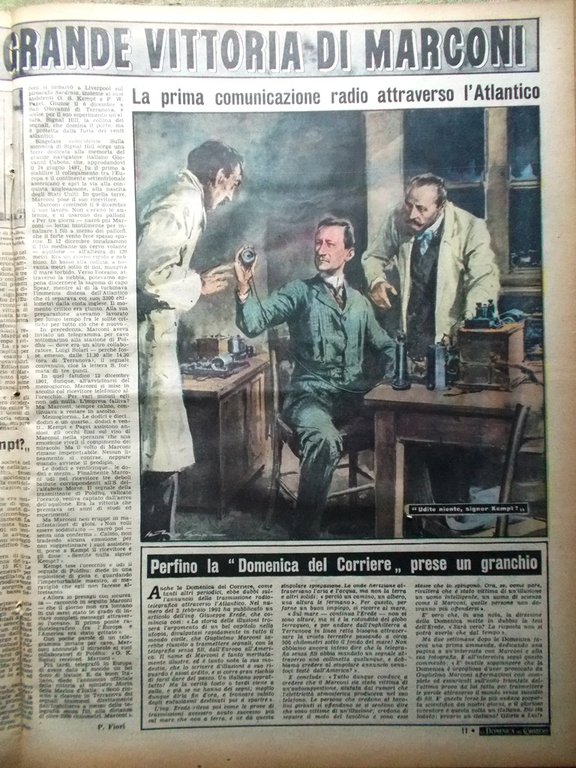La Domenica del Corriere 9 Dicembre 1951 Marconi Arca Noè …