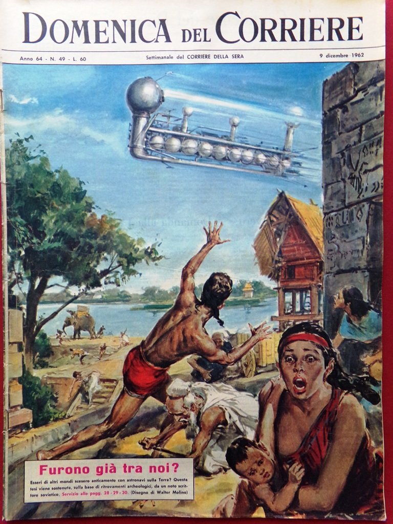 La Domenica del Corriere 9 Dicembre 1962 Astronavi Cuba Goncourt … | Immagine principale