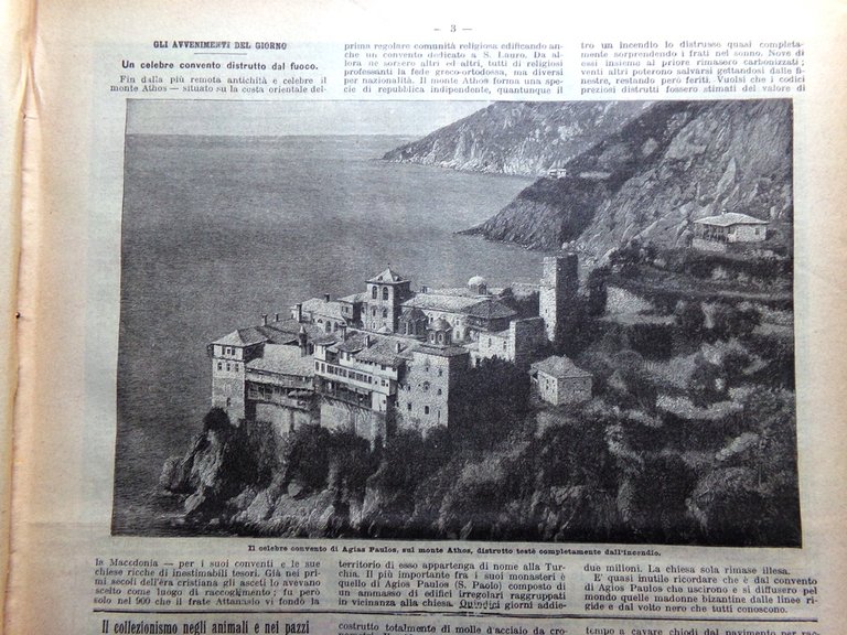 La Domenica del Corriere 9 Febbraio 1902 Divorzio Agios Pavlos …