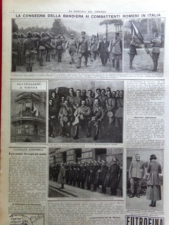 La Domenica del Corriere 9 Febbraio 1919 Fiume Ermete Novelli …