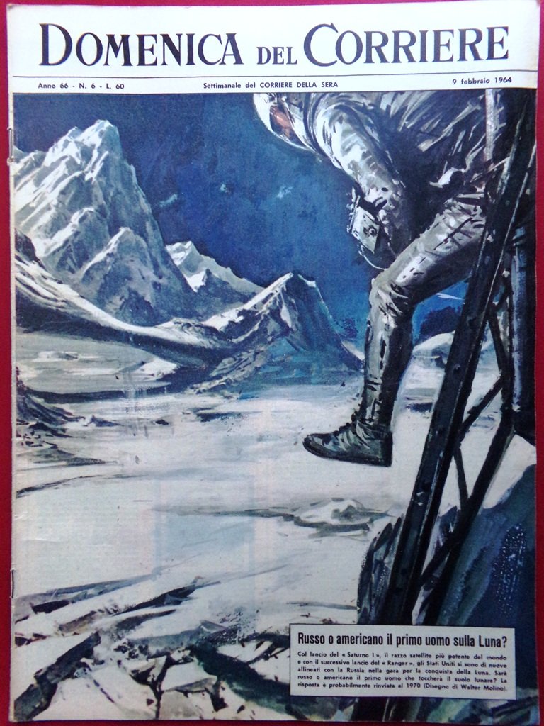 La Domenica del Corriere 9 Febbraio 1964 Luna Razzo Mayerling … | Immagine principale