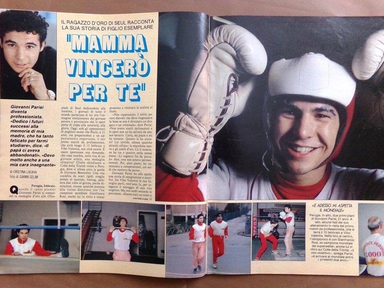 La Domenica del Corriere 9 Febbraio 1989 Sanremo Baudo Parisi …