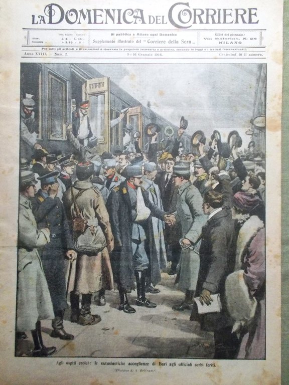 La Domenica del Corriere 9 Gennaio 1916 WW1 Salvini Goi … | Immagine Gallery 1