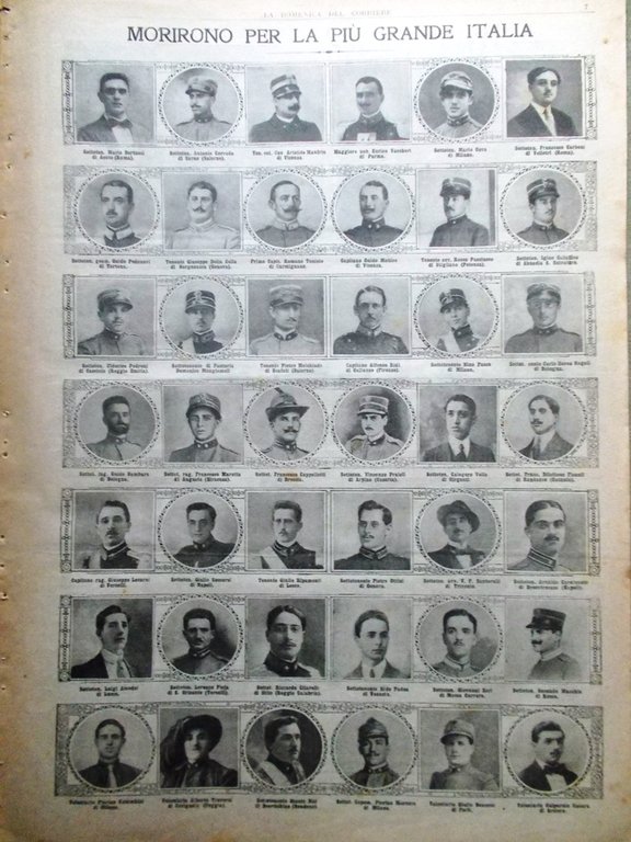 La Domenica del Corriere 9 Gennaio 1916 WW1 Salvini Goi …