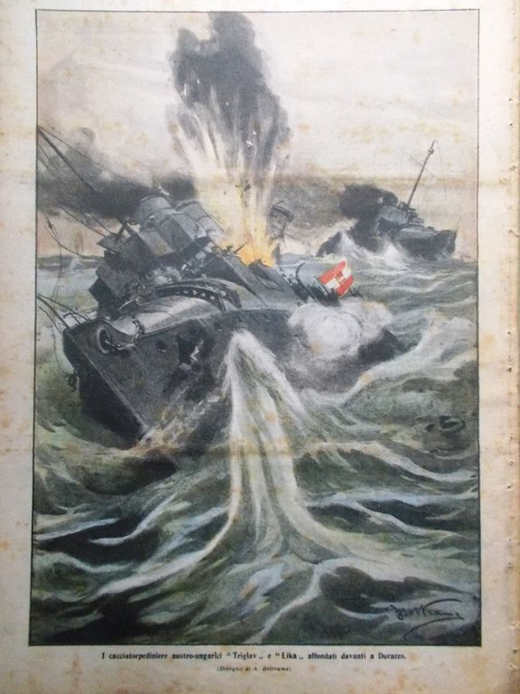 La Domenica del Corriere 9 Gennaio 1916 WW1 Salvini Goi …