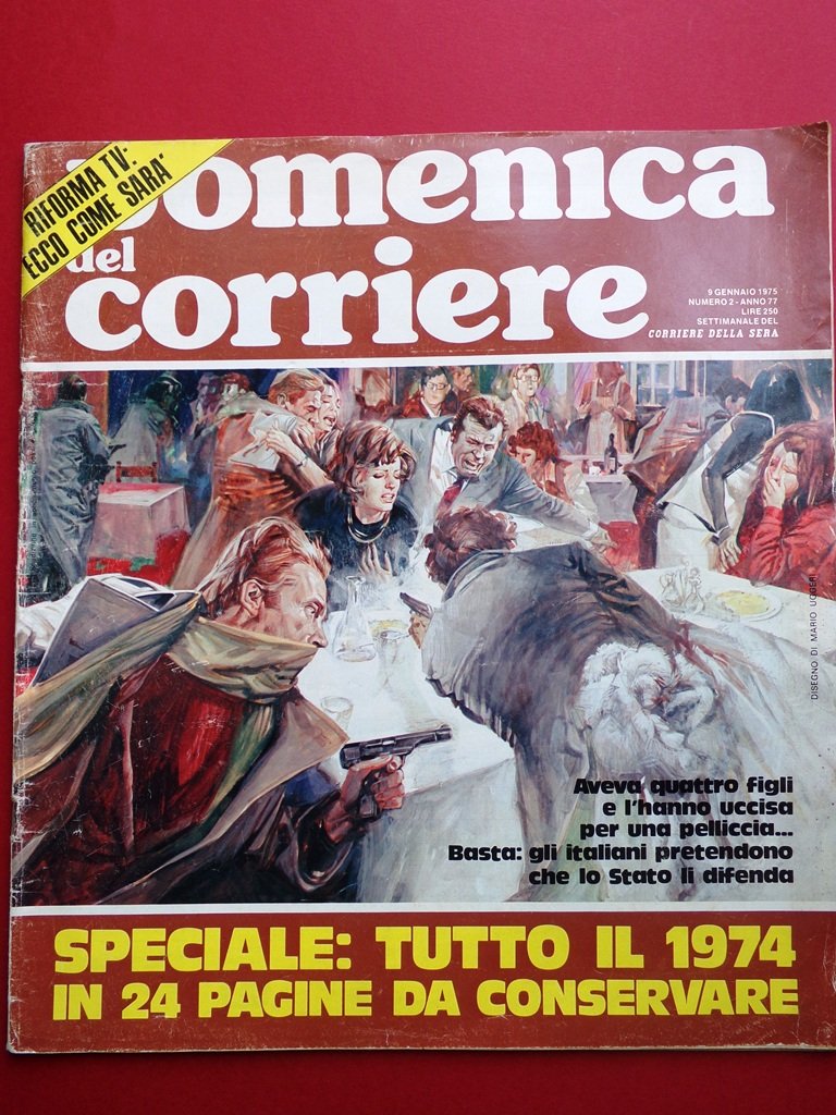 La Domenica del Corriere 9 Gennaio 1975 Messaggio Spazio Belmondo …