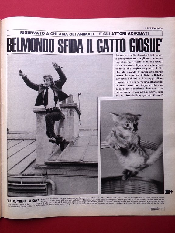 La Domenica del Corriere 9 Gennaio 1975 Messaggio Spazio Belmondo …