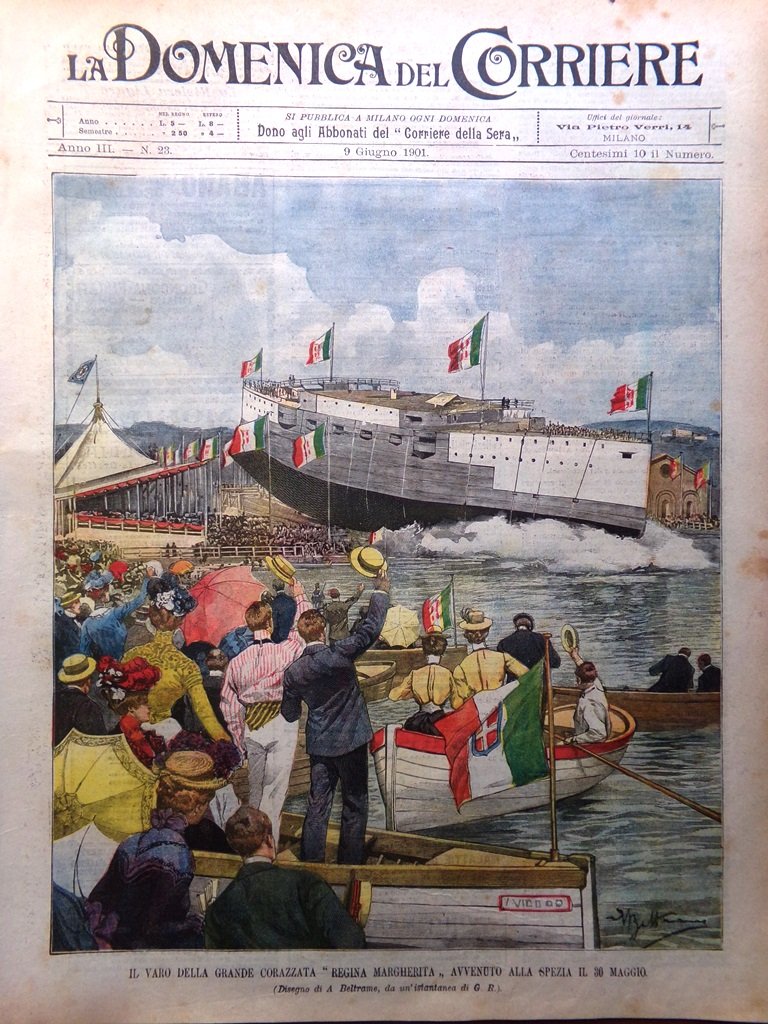 La Domenica del Corriere 9 Giugno 1901 Upsala Morelli Segnali …