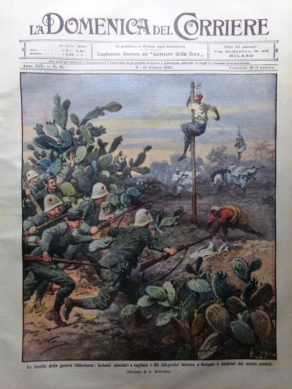 La Domenica del Corriere 9 Giugno 1912 Ponzo Castello Chillone … | Immagine Gallery 1