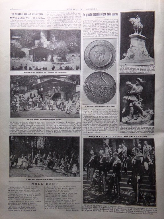 La Domenica del Corriere 9 Giugno 1912 Ponzo Castello Chillone …