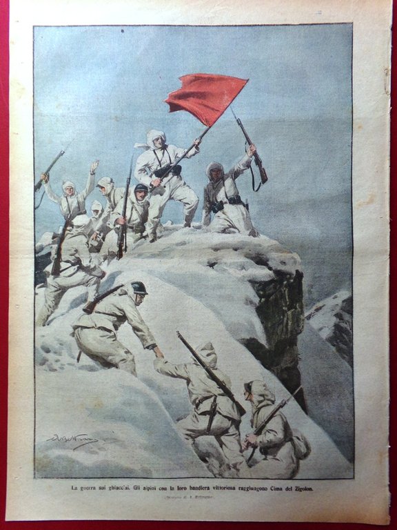 La Domenica del Corriere 9 Giugno 1918 WW1 Alpini Ghiacciai … | Immagine Gallery 10