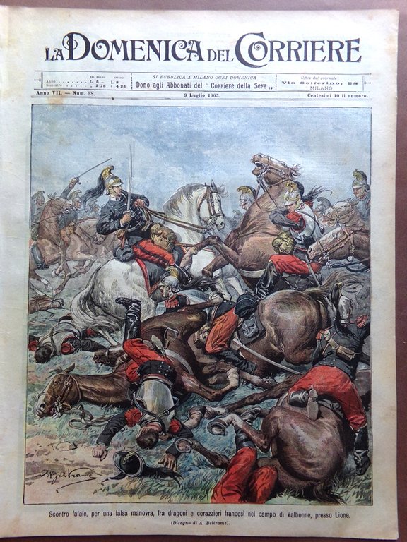 La Domenica del Corriere 9 Luglio 1905 Gordon Bennet Auto … | Immagine Gallery 1