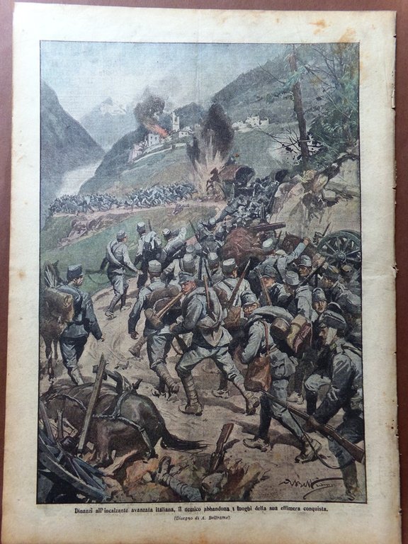 La Domenica del Corriere 9 Luglio 1916 WW1 Prigionieri Messico …