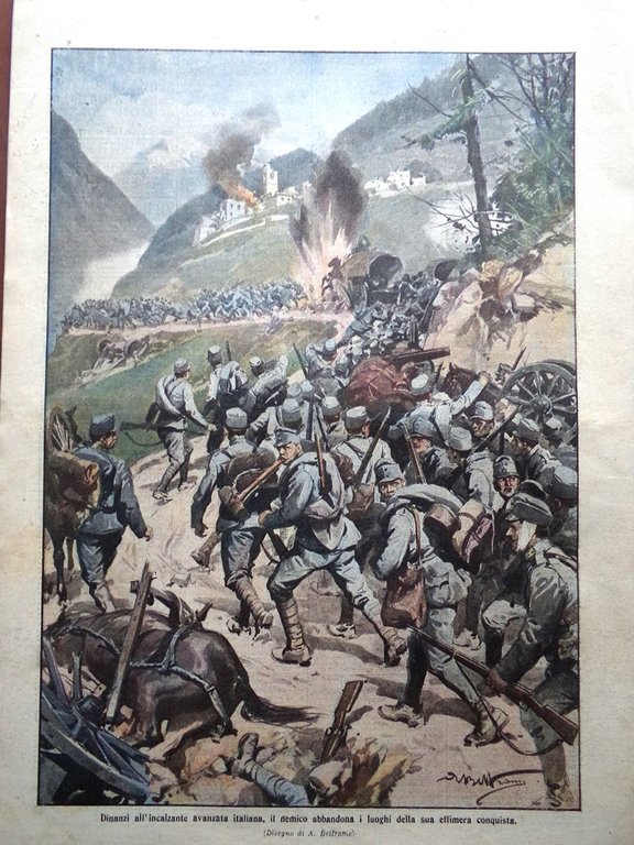 La Domenica del Corriere 9 Luglio 1916 WW1 Prigionieri Messico …