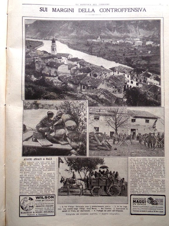 La Domenica del Corriere 9 Luglio 1916 WW1 Prigionieri Messico …