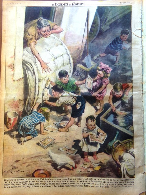 La Domenica del Corriere 9 Luglio 1950 Conflitto Corea Uomini …